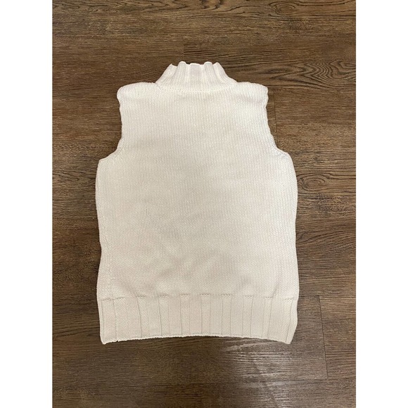 Tommy Hilfiger White Cable Knit Women’s Anchor Seater Vest Size Large - Picture 6 of 6